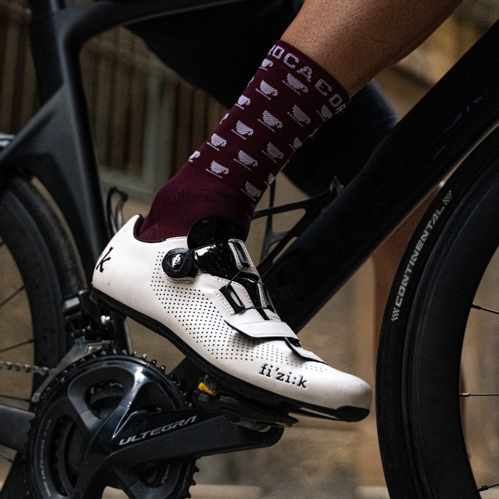 Mitjons de cafè borgonya